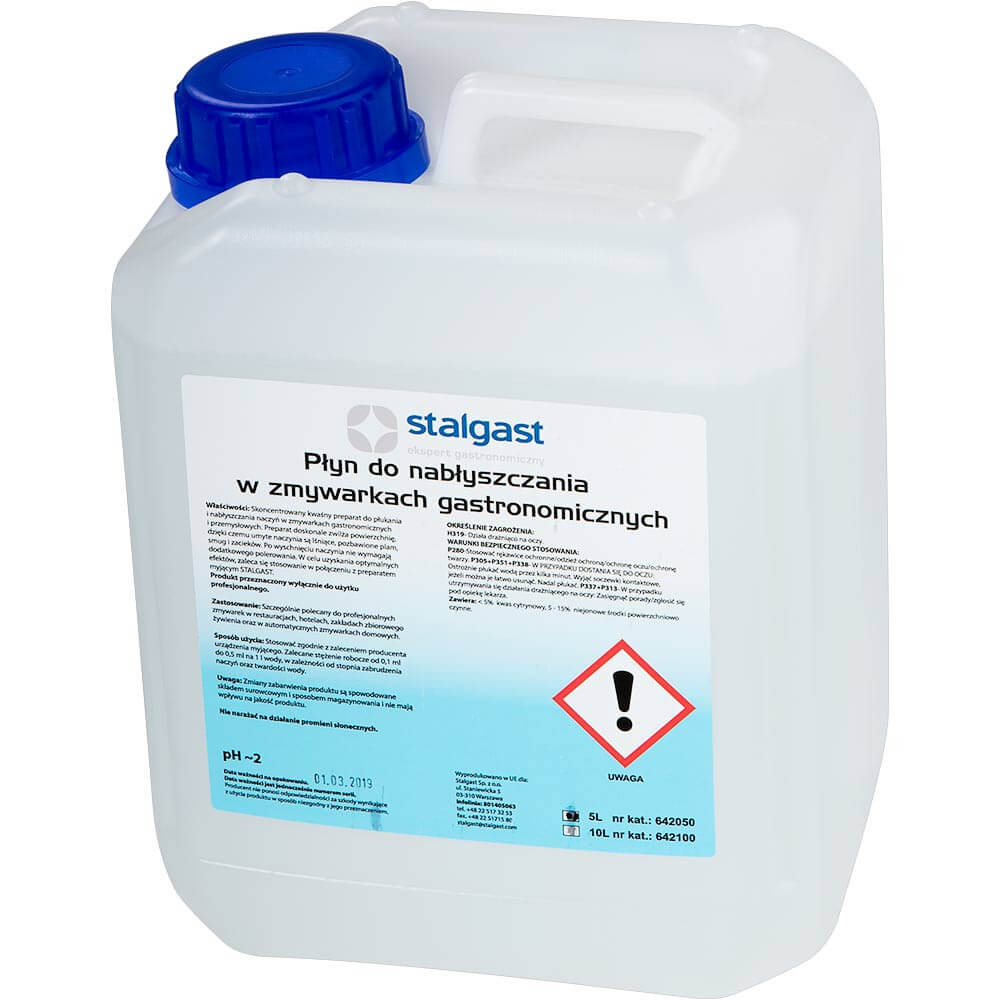 płyn do nabłyszczania naczyń i szkła, V 5 l