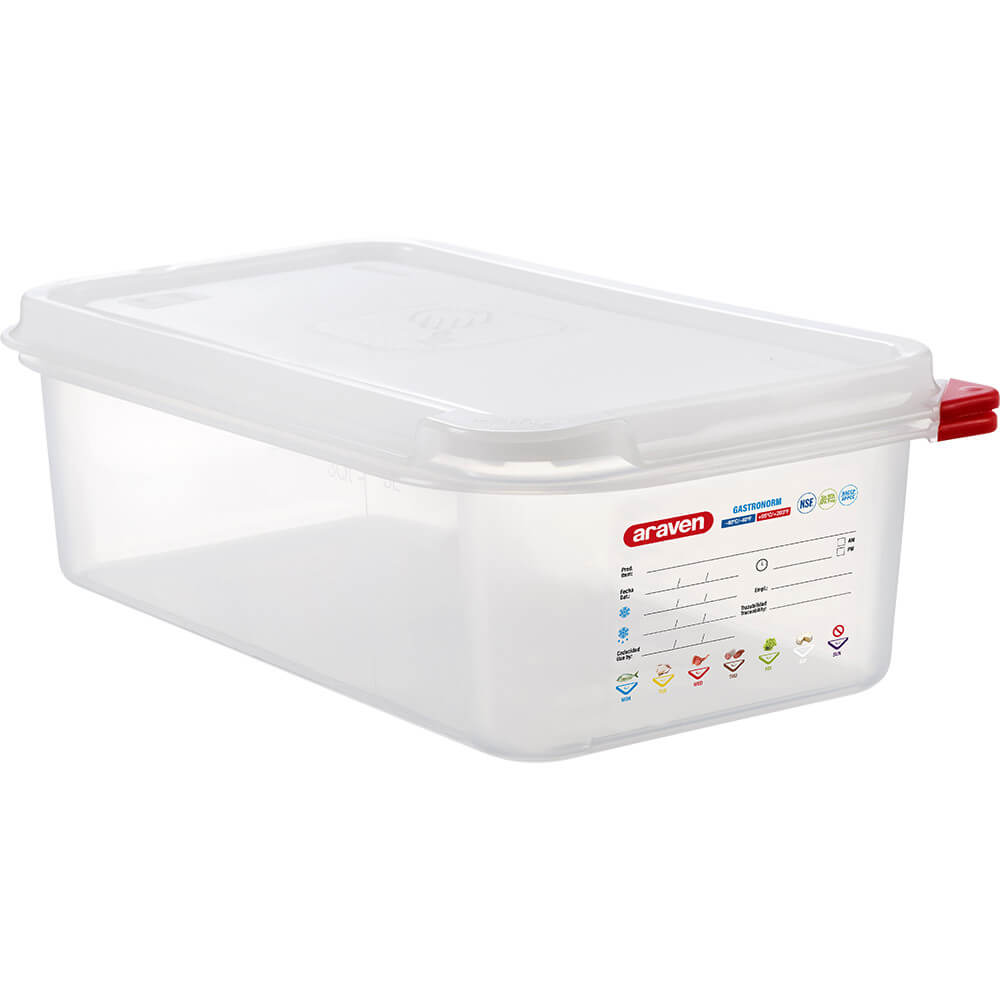 pojemnik z polipropylenu z pokrywką szczelną, GN 1/3, H 100 mm 163105