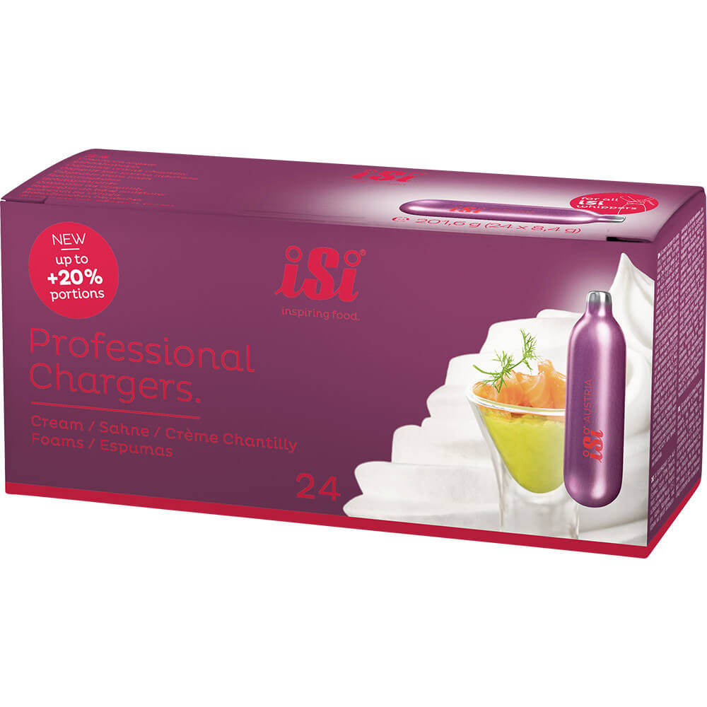 naboje do syfonu do bitej śmietany, iSi, Professional, 24 szt 500016