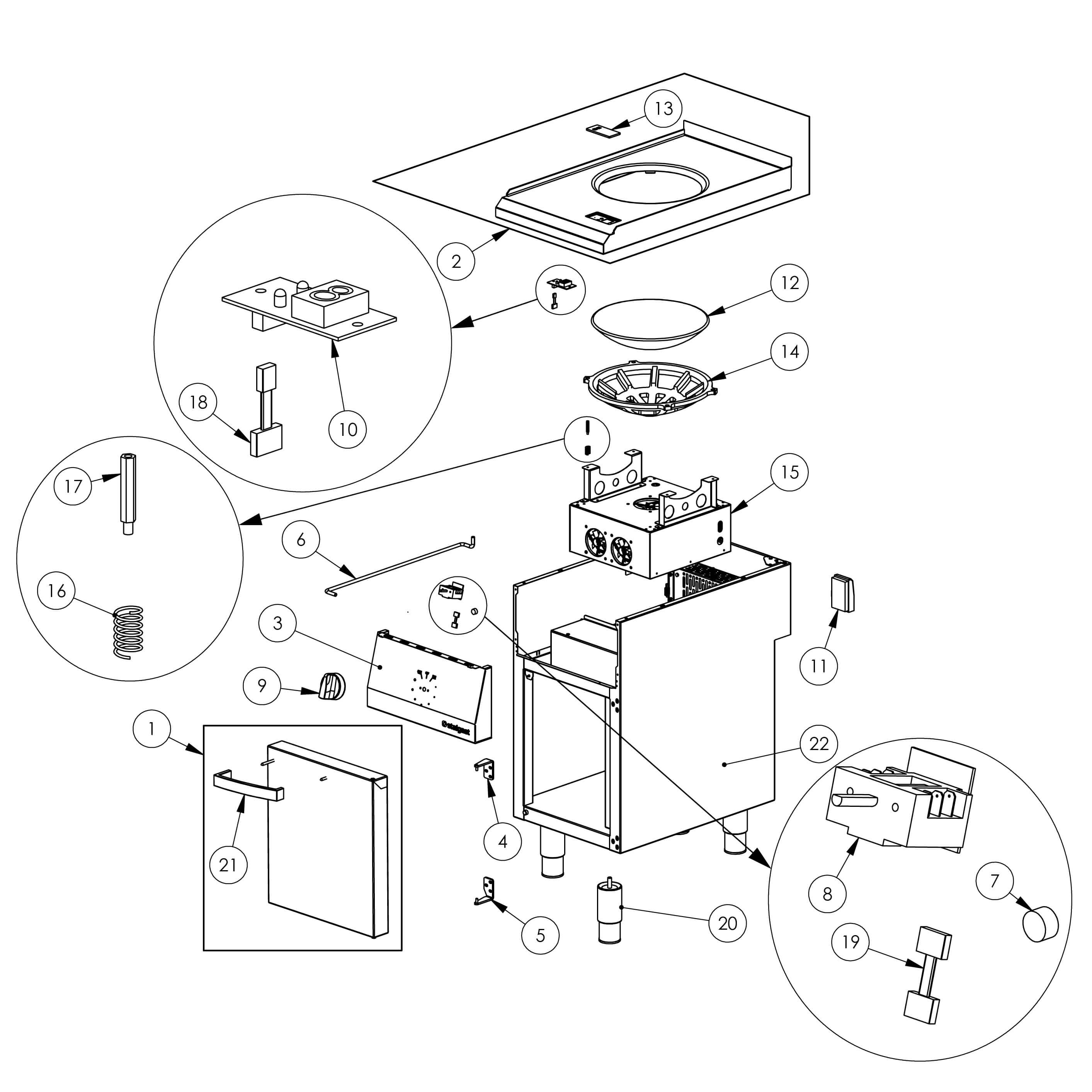 wok indukcyjny, P 5kW 9
