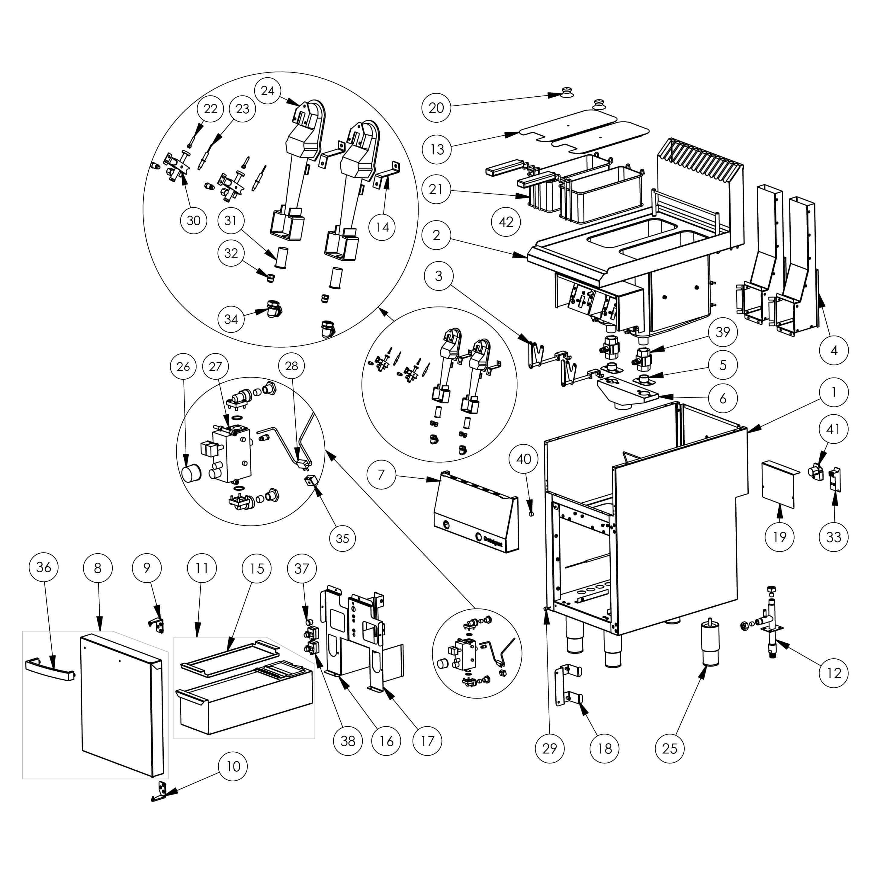frytownica gazowa, V 2x7 l, 12 kW, G30 12