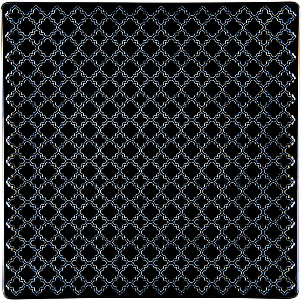 talerz płytki, kolor czarny, Marrakesz, 170x170 mm 390136