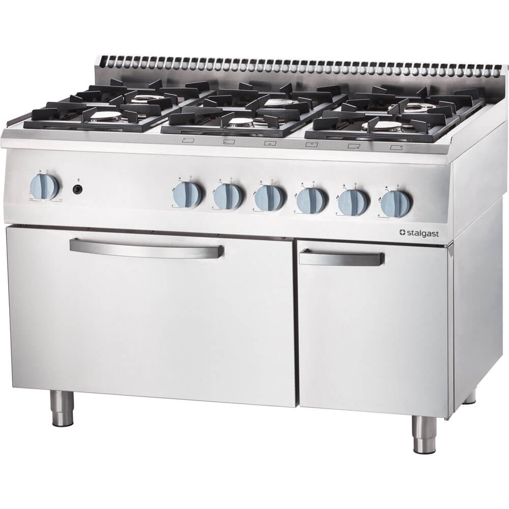 kuchnia gazowa, 6-palnikowa z piekarnikiem gazowym, 32.5+5 kW, G30 20