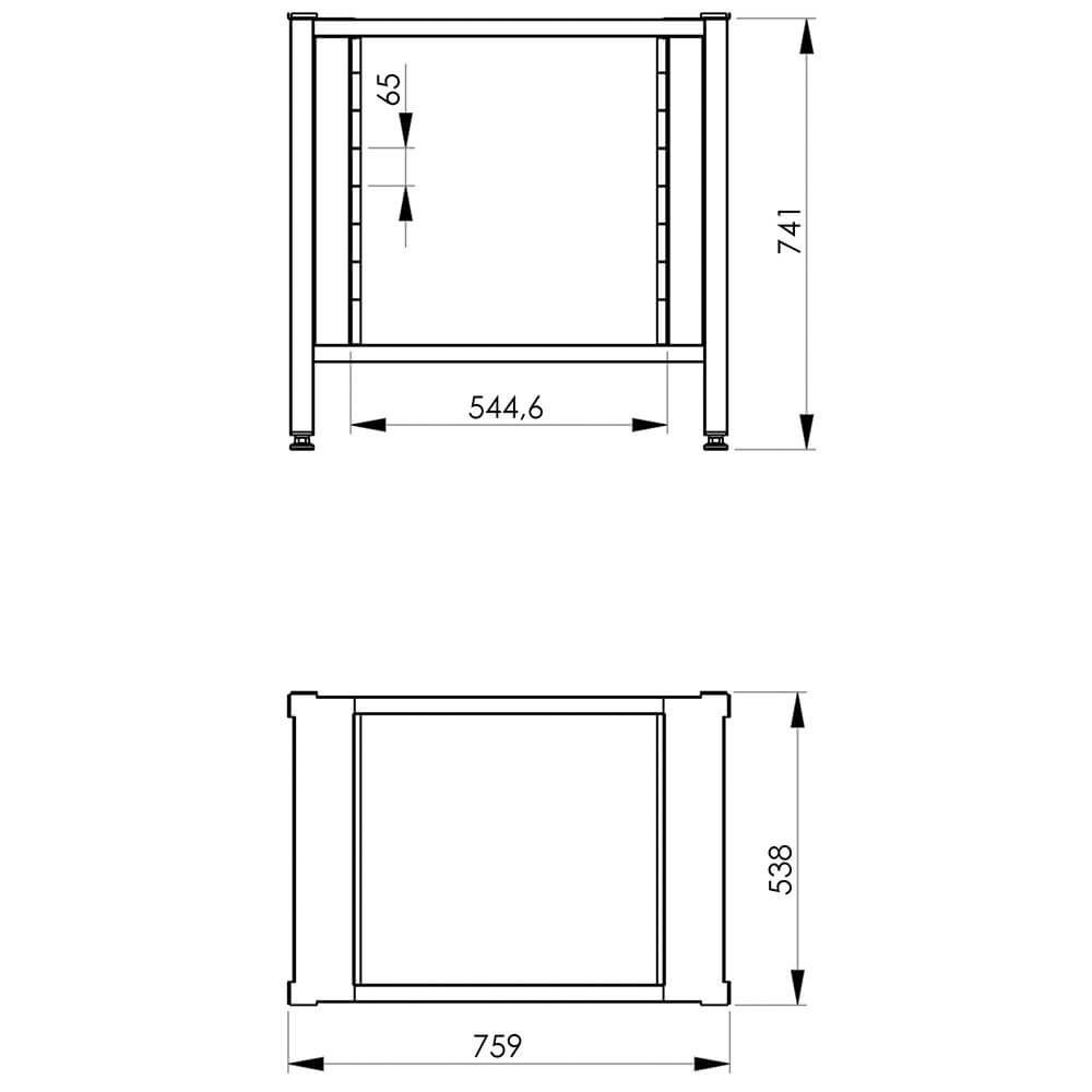 podstawa do Evereo 600, H 741 mm 1