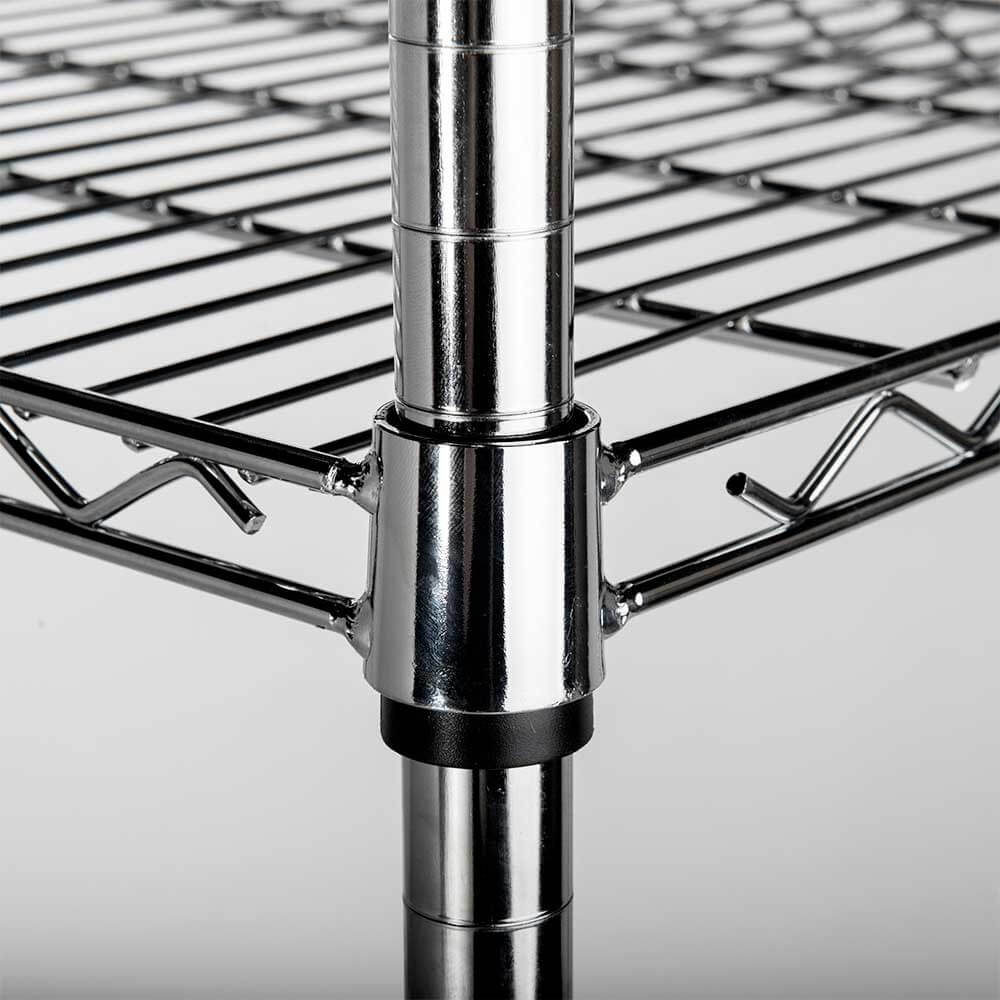 regał magazynowy chromowany 4 półki 2