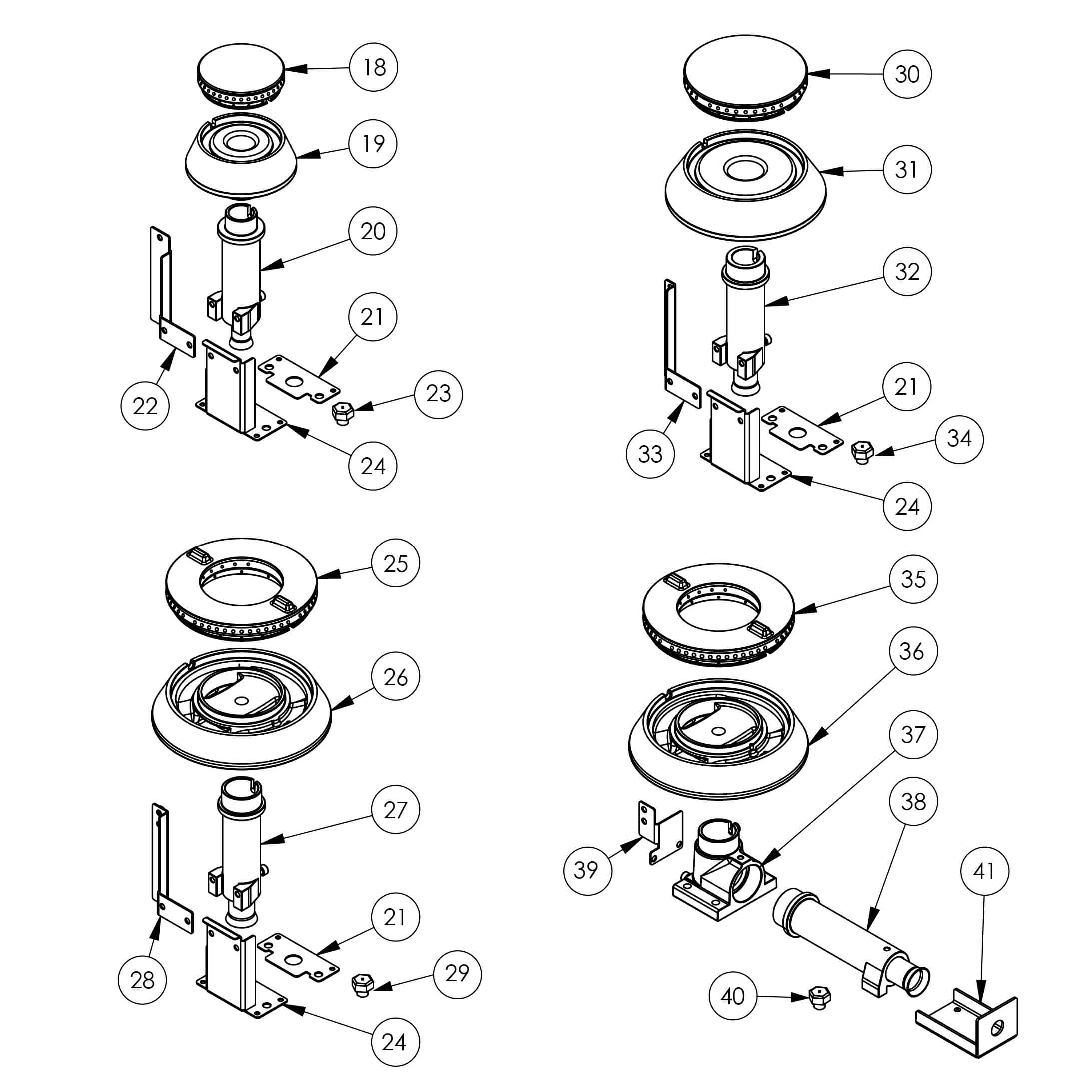 kuchnia gazowa, 4-palnikowa, 900 mm, 36.0 kW, G30 2