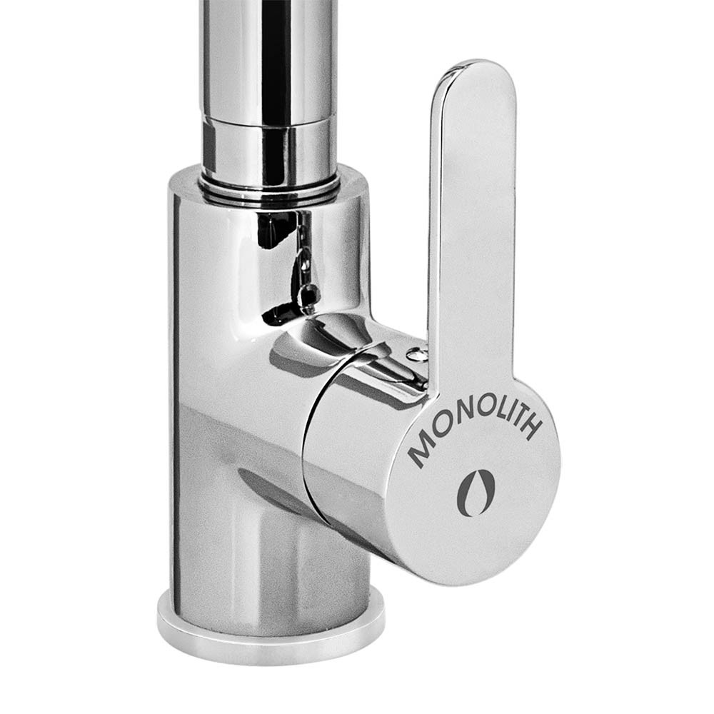 bateria umywalkowa z wyciąganym prysznicem na sprężynie, H 445 mm 2