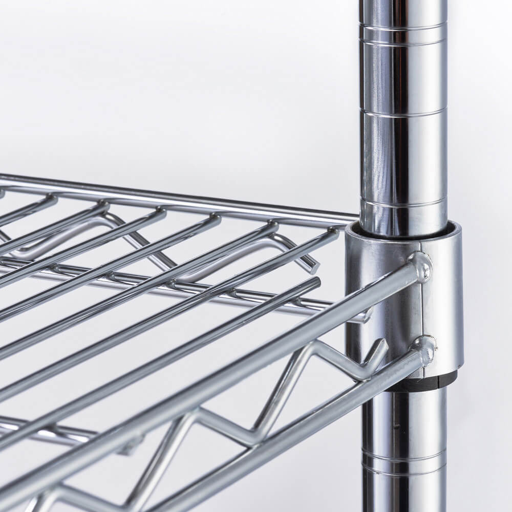 regał chromowany, 4 półki, składany, 908x610x1800 mm 2