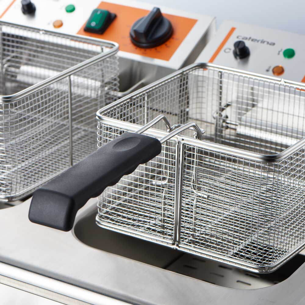 frytownica elektryczna z kranem, 2-komorowa, Caterina, V 2x8 l, P 2x3 kW 2