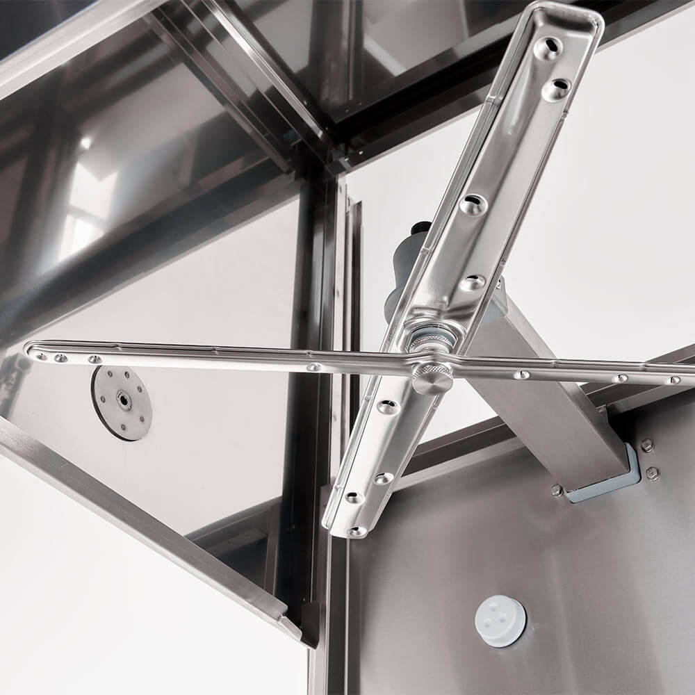 zmywarko wyparzarka, kapturowa, dozownik płynu myjącego, pompa zrzutowa, pompa wspomagająca płukanie, P 10.8 kW, U 400 V 3