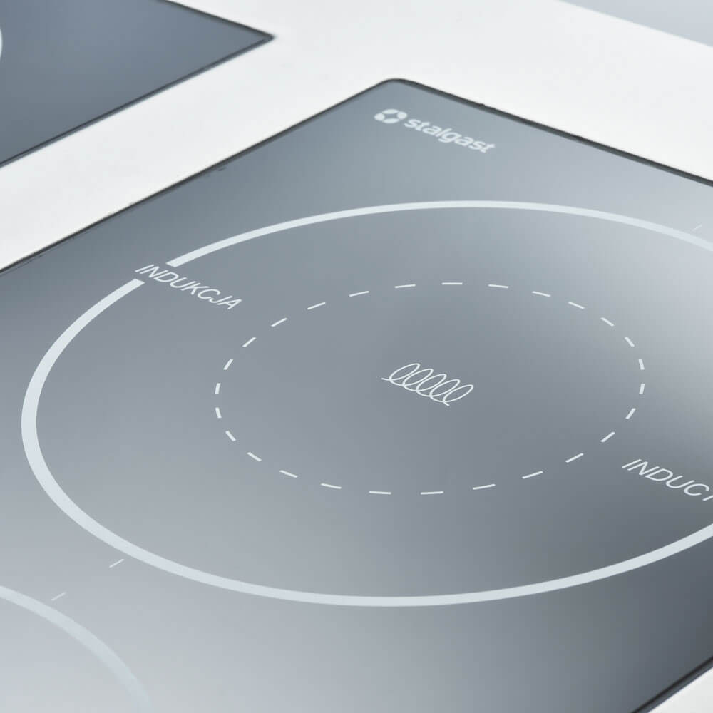 kuchnia indukcyjna, 4-palnikowa, wolnostojąca, P 14 kW, U 400V 3